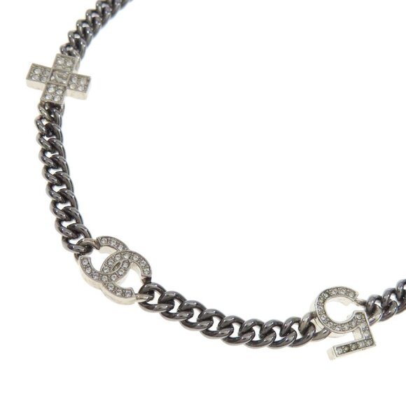CHANEL Silver Logo Necklace - Picture 1 of 9